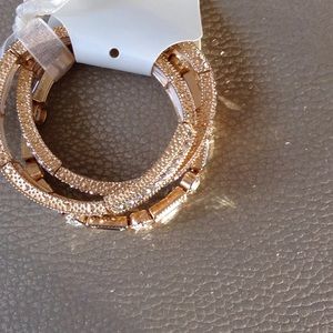 Natasha Jewelry - Natasha Gold 3pc Crystal Bracelet Set Natasha Jewelry - Natasha Gold 3pc Crystal Bracelet Set